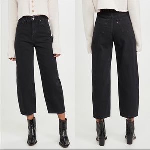 Levi’s Premium Balloon Leg High Waist Curve Baggy Denim Jeans in Black